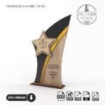 Pack de Diseños de Archivos para Trofeos de Reconocimiento Cortados a Láser | Personalizables en Madera y Plexiglás - Imagen 4