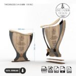 Pack de Diseños de Archivos para Trofeos de Reconocimiento Cortados a Láser | Personalizables en Madera y Plexiglás - Imagen 9
