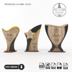 Pack de Diseños de Archivos para Trofeos de Reconocimiento Cortados a Láser | Personalizables en Madera y Plexiglás