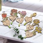 Stand Personalizado para Flores - Pack de 6 Archivos SVG y DXF para Corte Láser Glowforge - Día de la Madre - Imagen 3