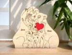 Letrero Personalizado de Madera de Familia de Leones - Regalo Único para Mamá y Papá - Imagen 3
