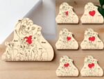 Letrero Personalizado de Madera de Familia de Leones - Regalo Único para Mamá y Papá