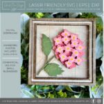 Paquete de SVG de Letras Florales para Corte Láser - Diseño de Hortensia y Peonía para Decoración Digital - Imagen 2