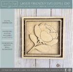 Paquete de SVG de Letras Florales para Corte Láser - Diseño de Hortensia y Peonía para Decoración Digital - Imagen 7