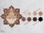 Archivo de corte láser 3D de Mandala Budista en capas - Plantilla DXF y SVG para madera contrachapada - Imagen 3
