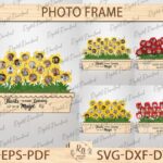 Bundle de Corte Láser para el Día del Maestro: Signo Floral SVG y Marco de Foto Personalizado