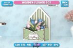 Caja de flores de madera cortada a láser - Cesta 3D para regalo del Día de la Madre y ramo floral SVG - Imagen 6