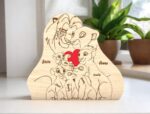 Letrero Personalizado de Madera de Familia de Leones - Regalo Único para Mamá y Papá - Imagen 2