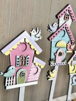 Set de Casitas para Pájaros SVG para Corte Láser Glowforge - Diseño Floral Primavera Verano - Imagen 10