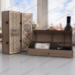 Caja de Regalo de Botella de Vino - Archivo SVG Cortado por Láser para Glowforge y Cricut - Imagen 4