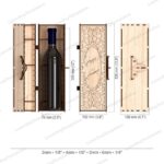 Caja de Regalo de Botella de Vino - Archivo SVG Cortado por Láser para Glowforge y Cricut - Imagen 2