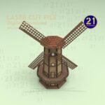 Corte láser de molino de viento 3D - Kit de modelo de madera SVG DXF para Glowforge y xTool - Imagen 5