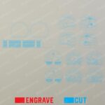 Set de 5 Linternas Faro 3D SVG para Corte Láser - Decoración Náutica con Olas Oceánicas - Imagen 2