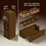 Caja de Vino de Madera Personalizada - Botellero Laser Cut DIY para Glowforge - Imagen 7