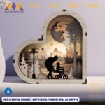 Paquete de 4 Linternas de Corazón SVG Personalizadas para el Día del Padre - Corte Láser Digital Glowforge - Imagen 4