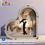 Paquete de 4 Linternas de Corazón SVG Personalizadas para el Día del Padre - Corte Láser Digital Glowforge - Imagen 5