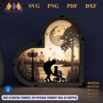 Paquete de 4 Linternas de Corazón SVG Personalizadas para el Día del Padre - Corte Láser Digital Glowforge - Imagen 8