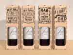 Caja de Vino para el Día del Padre - Portabotellas Cortado por Láser en MDF para Regalo Especial - Imagen 2
