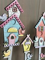 Set de Casitas para Pájaros SVG para Corte Láser Glowforge - Diseño Floral Primavera Verano - Imagen 9