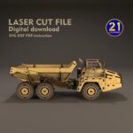 Archivos de Corte Láser de Maquinaria Pesada | Camión Volquete y Cargador Frontal 3D en SVG DXF 1:35 - Imagen 4