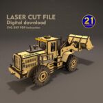Archivos de Corte Láser de Maquinaria Pesada | Camión Volquete y Cargador Frontal 3D en SVG DXF 1:35 - Imagen 6