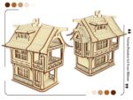 Plantilla SVG de casa medieval para corte láser - Proyecto DIY en madera contrachapada - Imagen 5