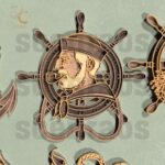 Paquete de archivos SVG náuticos para corte láser - 6 diseños listos para Glowforge y DXF - Imagen 2