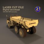 Archivos de Corte Láser de Maquinaria Pesada | Camión Volquete y Cargador Frontal 3D en SVG DXF 1:35 - Imagen 5