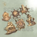 Paquete de archivos SVG náuticos para corte láser - 6 diseños listos para Glowforge y DXF - Imagen 8