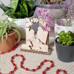 Corte láser de Navidad: Belén Schwibbogen Sagrada Familia con ángel y animales decorativos - Imagen 4