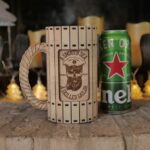 Plantilla de corte láser para porta latas de cerveza - Archivos DXF, SVG, CDR para DIY y CNC - Imagen 6