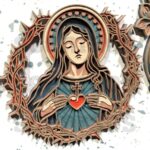 Paquete SVG Virgen María para Corte Láser | Archivos CNC y Glowforge para Decoración Espiritual - Imagen 6