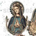 Paquete SVG Virgen María para Corte Láser | Archivos CNC y Glowforge para Decoración Espiritual - Imagen 10