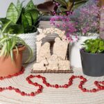 Corte láser de Navidad: Belén Schwibbogen Sagrada Familia con ángel y animales decorativos - Imagen 5