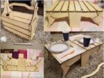 Mesa de Cesta de Picnic Convertible – Diseño para Corte Láser (CNC)