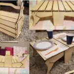 Mesa de Cesta de Picnic Convertible – Diseño para Corte Láser (CNC)