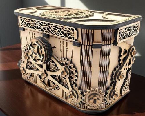 Caja de Engranajes – Diseño Mecánico para Corte Láser (CNC)