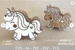 Caja de Regalo de Unicornio – Diseño para Corte Láser (CNC) - Imagen 2