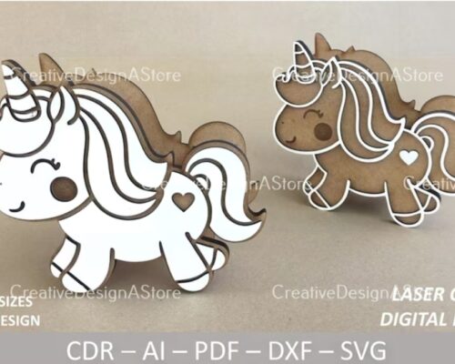 Caja de Regalo de Unicornio – Diseño para Corte Láser (CNC)