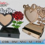 PORTA RETRATO CHOCOLATERA, CDR, DXF, PDF y SVG. Ensamble sencillo, sin adhesivos. Perfecto para ocasiones como Día de la Madre, cumpleaños o aniversarios.