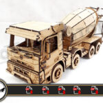 Archivos Camión mixer volvo 430 Cnc laser cut archivos, Ai, Dxf, Svg, Cdr, Pdf