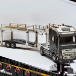 Archivos Camión Volvo Fh16 con rampla de autos 3mm Cnc laser cut Dxf, Ai, Cdr, Pdf, Svg. Etc