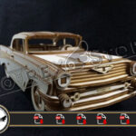 Archivos Chevrolet Bel air 1957 cnc laser cut Dxf, Ai, Cdr, Pdf, Svg.