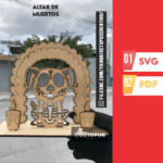 Día de Muertos Altar SVG Pack 9 | Day of the Dead Ofrenda Laser Cut File | Mexican Nicho Memorial | DIY Altar de Muertos Kit