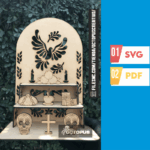 altar de muertos , day of the dead svg, dia de muertos mexico, day of the dead Laser cut, ofrenda svg, memorial kit, nicho altar de muertos