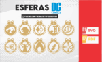 20 esferas comics, christmas ornaments SVG laser cut files, christmas ornaments personalized, superheroes & villians comics, christmas decor - Imagen 2