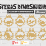 20 Esferas Dinosaurios, Dinosaur Christmas Ornaments, Dinosaur Spheres, Personalized Christmas Decor, Dinosaur Christmas AI,SVG