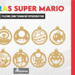 30 Esferas Mario Bros | Archivos de Corte Láser para Adornos Navideños |Personalizado navidad| Decoración Navideña |Mario Bros Navidad SVG