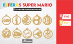 30 Esferas Mario Bros | Archivos de Corte Láser para Adornos Navideños |Personalizado navidad| Decoración Navideña |Mario Bros Navidad SVG - Imagen 2
