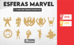 40 Esferas avengers, marvels superhero clipart, christmas ornaments SVG laser cut files, christmas ornaments personalized, christmas decor - Imagen 4